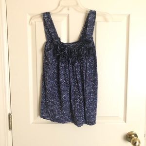 EXPRESS floral blue and purple dress top